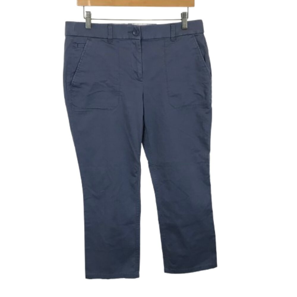 NWT Womens Size 8 8x26 Ann Taylor LOFT Blue Vintage Wash Kick Crop Pants NEW